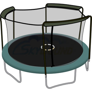 Skybound 15Ft Trampoline Net Fits 15 Ft Bouncepro And Sportspower Trampolines With 3 Arches - Trampoline Replacements