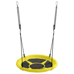 Swingan - 37.5 Super Fun Nest Swing With Adjustable Ropes - Yellow - SWMSY - Swings & Accessories