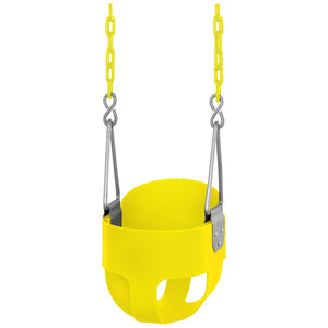 Swingan - High Back Full Bucket Toddler & Baby Swing - Yellow - SWBSC-YL - Swings & Accessories