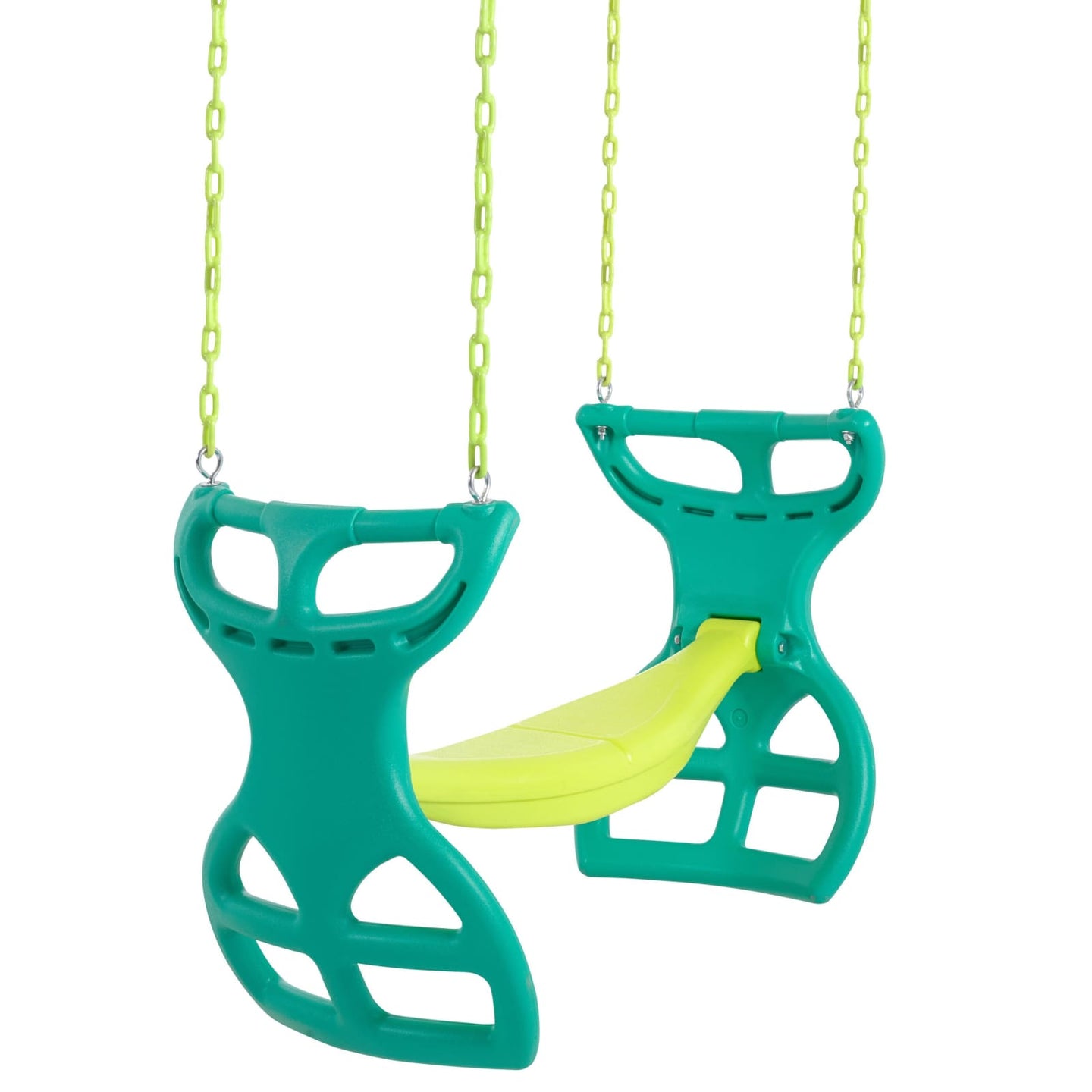 Swingan - Two Seater Glider Swing - Green - Yellow - Swgsc-Gy - Swings & Accessories