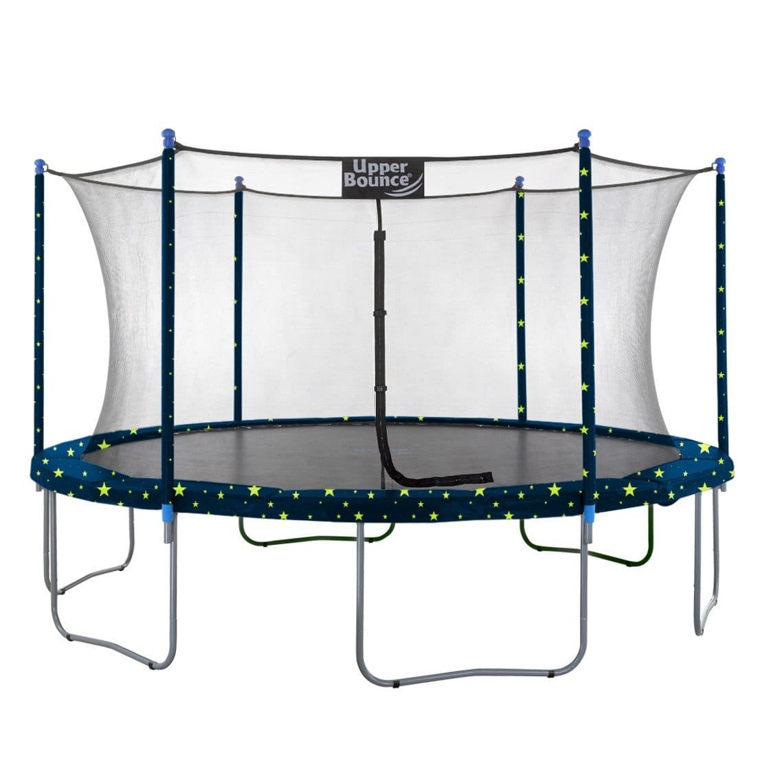 Upper Bounce 16 FT Round Trampoline Set with Safety Enclosure System - Starry Night