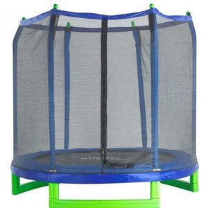 Upper Bounce - Mega 10' X 17' Gymnastics Style, Rectangular Trampoline Set  with Premium Top-Ring Enclosure System - Green/Black, Recreational